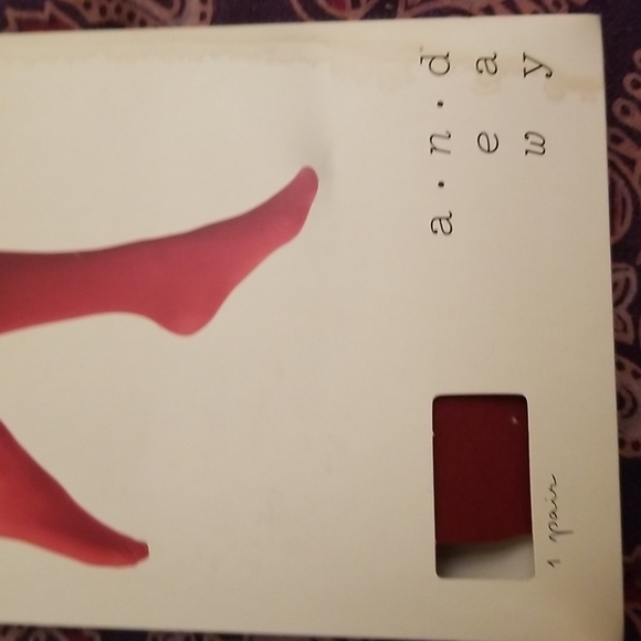 Dark Orange Opaque Tights - Picture 2 of 4